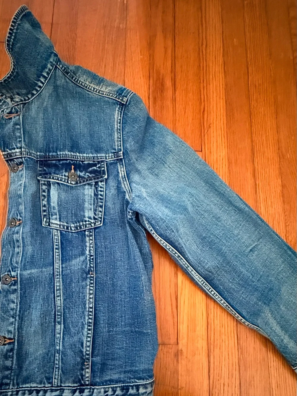 J. Crew Medium Blue Trucker Jacket, Men’s XXL